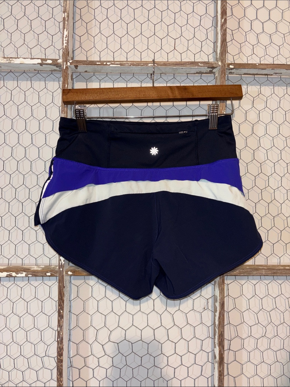 Athleta Navy, Purple & White Athletic Shorts